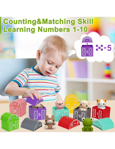 Juguete de Aprendizaje Aigybobo Gran Granja Roja 20 Piezas