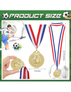Set de Medallas de Oro Yinkin 24 Piezas Fútbol 5 cm 2
