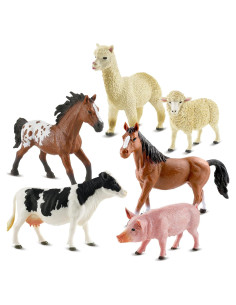 6 Figuras de Animales de Granja Zippytots - Juguetes Educativos