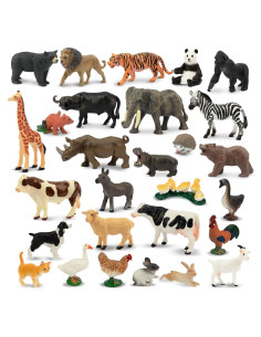 Figuras de Animales Mini Toymany 28 Piezas Realistas