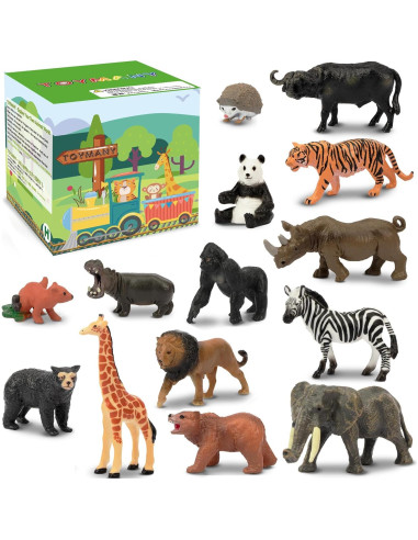 Figuras de Animales Mini Toymany 28 Piezas Realistas