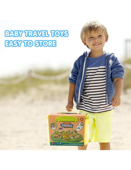 Eaciilee Camión Cosechadora con Remolque y Animales Eaciilee Camión Cosechadora con Remolque y Animales