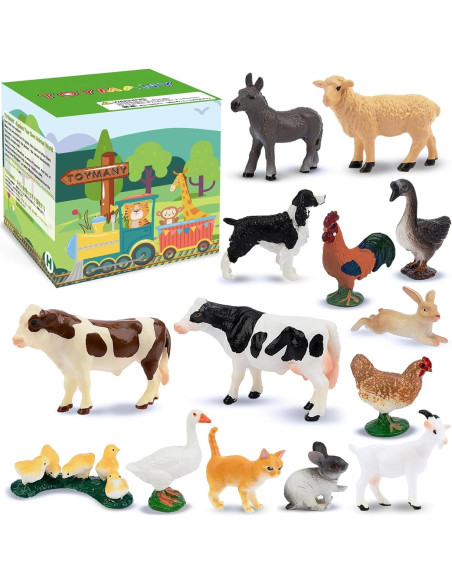Figuras de Animales Mini Toymany 28 Piezas Realistas