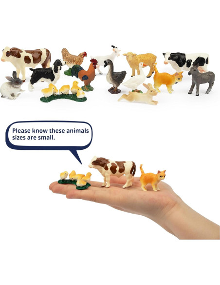 Figuras de Animales Mini Toymany 28 Piezas Realistas