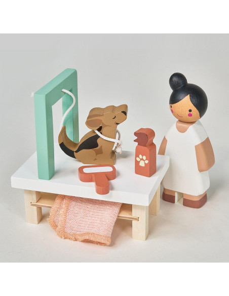 Salón de Perros Tender Leaf Toys - Juego de Aseo Infantil 40x30cm