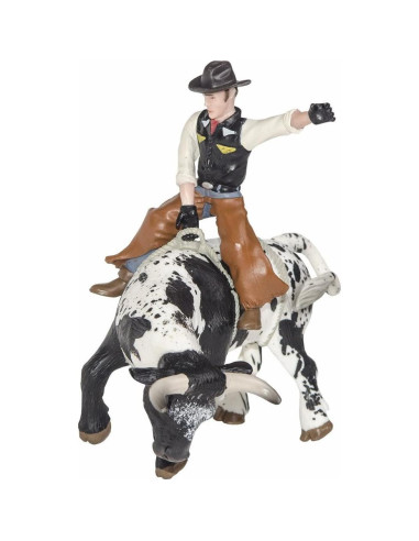 Little Buster Toys Jinete de Toro - Vaquero en Toro 13x8.5 cm