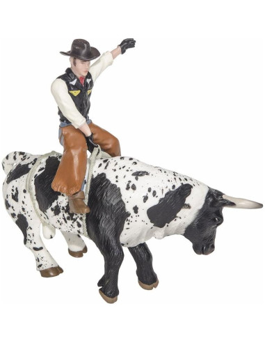 Little Buster Toys Jinete de Toro - Vaquero en Toro 13x8.5 cm