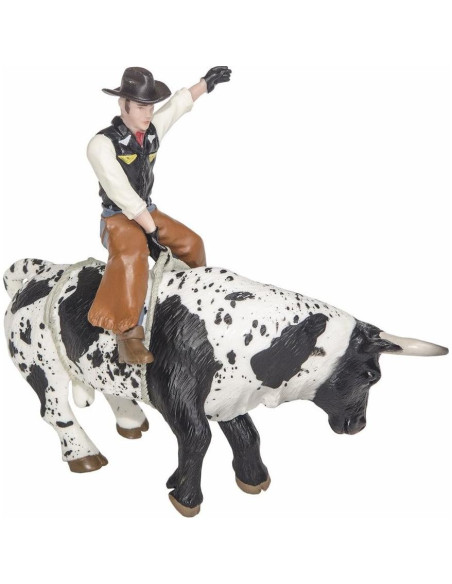 Little Buster Toys Jinete de Toro - Vaquero en Toro 13x8.5 cm