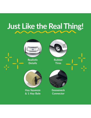 Camión Ford Big Country Toys con Prensa de Heno 1:20