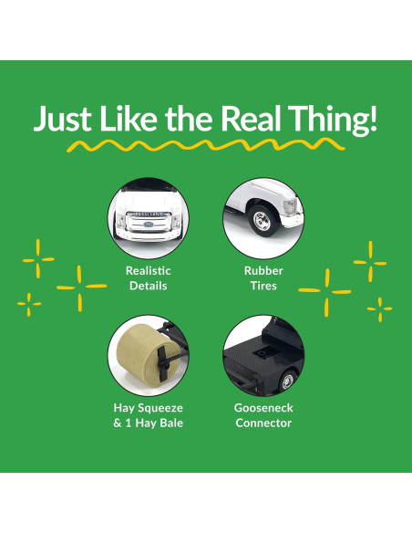 Camión Ford Big Country Toys con Prensa de Heno 1:20