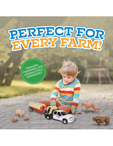 Camión Ford Big Country Toys con Prensa de Heno 1:20