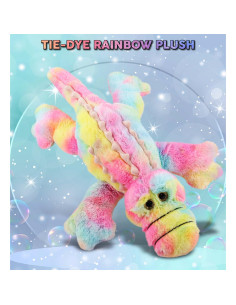 DolliBu Peluche Cocodrilo Arcoíris Suave 43 cm 2