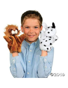 Títeres de Mano de Animales de Peluche Fun Express - 12 Piezas 20.3 cm 2