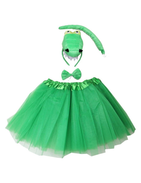 Disfraz de Dinosaurio Kirei Sui para Niños Verde Tutu 4 Piezas