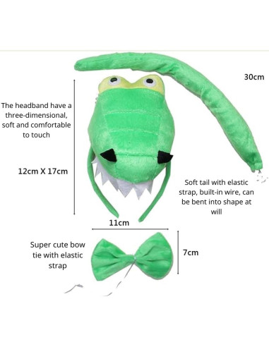 Disfraz de Dinosaurio Kirei Sui para Niños Verde Tutu 4 Piezas