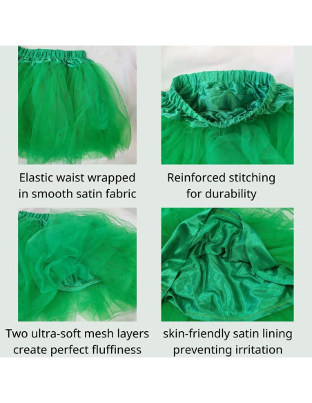 Disfraz de Dinosaurio Kirei Sui para Niños Verde Tutu 4 Piezas