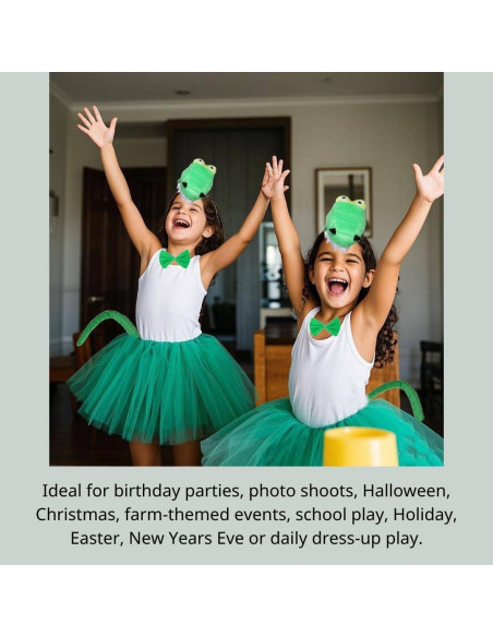 Disfraz de Dinosaurio Kirei Sui para Niños Verde Tutu 4 Piezas