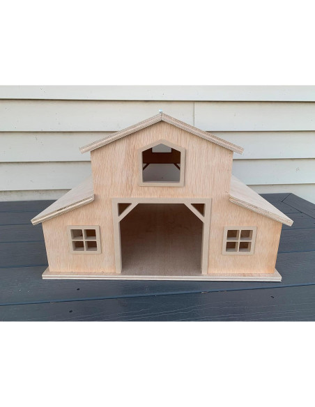 Establo de Caballos de Madera 12 PCS con Ventana 55,88 cm