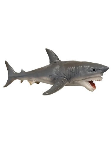 Tiburón Blanco Miniatura Deluxebase - Juguete Pintado a Mano