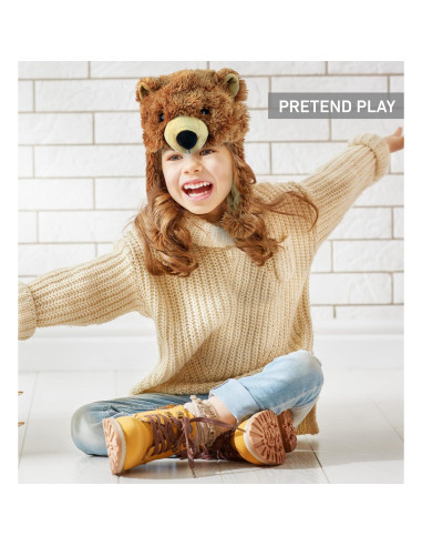 Conjunto de Sombreros de Peluche DolliBu 4 Animales Suaves