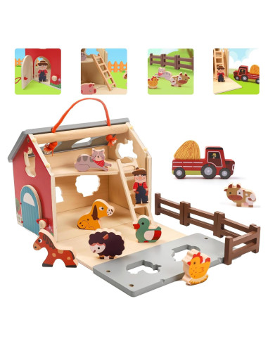 Juego de Juguetes de Animales de Granja XIAPIA 21x20x15 cm