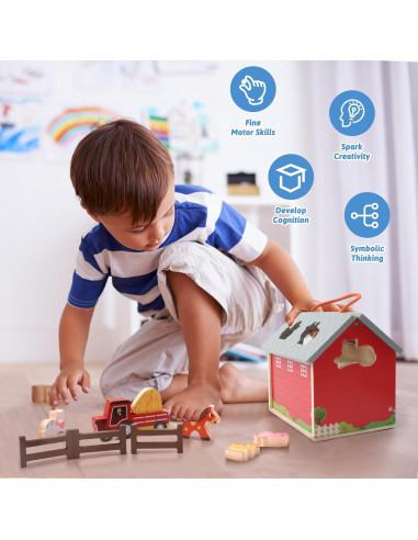 Juego de Juguetes de Animales de Granja XIAPIA 21x20x15 cm