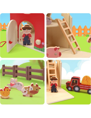 Juego de Juguetes de Animales de Granja XIAPIA 21x20x15 cm