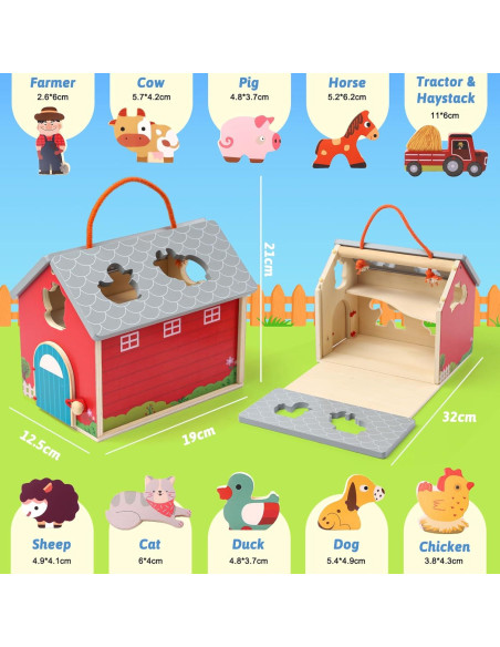 Juego de Juguetes de Animales de Granja XIAPIA 21x20x15 cm Juego de Juguetes de Animales de Granja XIAPIA 21x20x15 cm