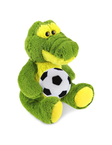 Juguete de Peluche Cocodrilo Verde DolliBu 30 cm con Balón