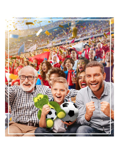 Juguete de Peluche Cocodrilo Verde DolliBu 30 cm con Balón