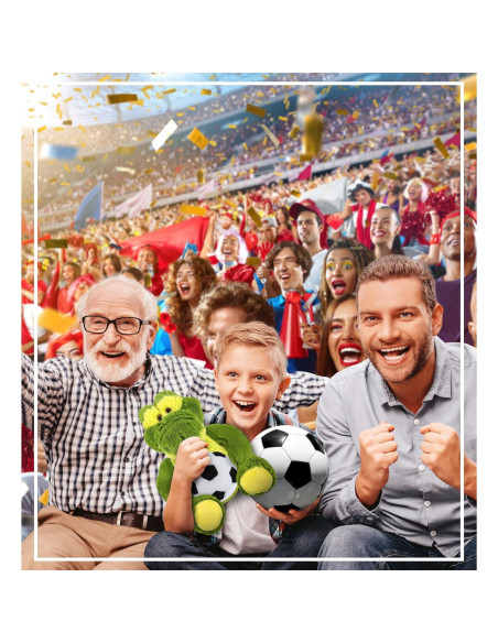 Juguete de Peluche Cocodrilo Verde DolliBu 30 cm con Balón