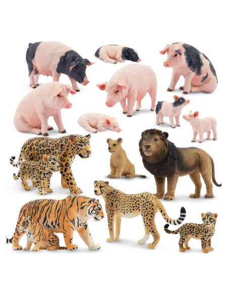 Figuras de Animales Toymany 16PCS Selva y Granja