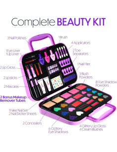 Kit de Maquillaje para Niñas Toysical 51 Piezas No Tóxico 2