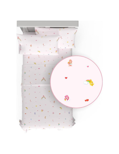 Juego de Sábanas Care Bears Franco 3 Piezas Microfibra
