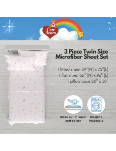 Juego de Sábanas Care Bears Franco 3 Piezas Microfibra 2