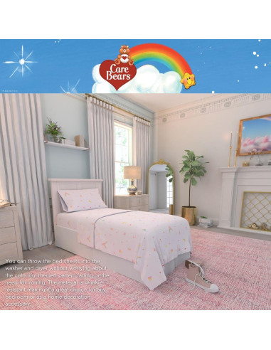 Juego de Sábanas Care Bears Franco 3 Piezas Microfibra