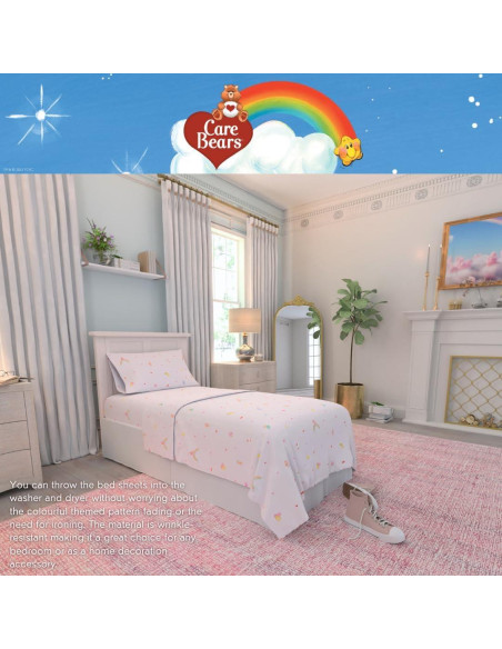 Juego de Sábanas Care Bears Franco 3 Piezas Microfibra Juego de Sábanas Care Bears Franco 3 Piezas Microfibra