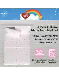 Juego de Sábanas Care Bears Franco 4 Piezas Microfibra 2