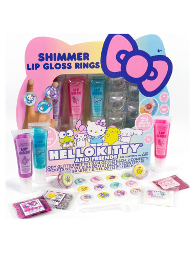 Kit de Creación de Brillo Labial Hello Kitty 5 Anillos DIY
