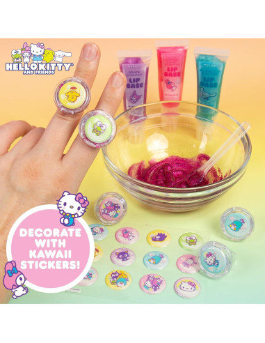 Kit de Creación de Brillo Labial Hello Kitty 5 Anillos DIY