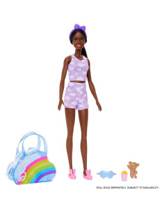 Llavero Bolsa Arcoíris Barbie con Pijamas y Accesorios 2