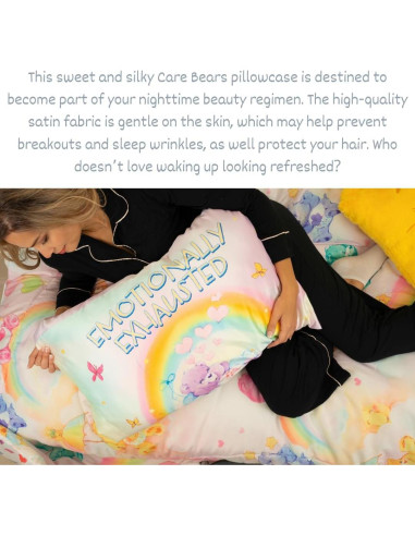 Funda de Almohada Satén Care Bears Estándar 50x76 cm