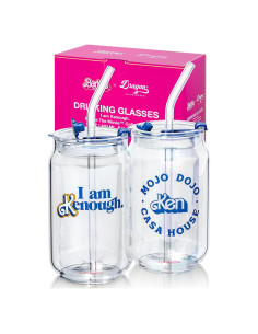 Set de 2 Tazas de Vidrio Dragon Glassware Barbie 473 ml