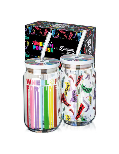 Set de Vasos Dragon Glassware Ruleta de la Fortuna 2 Pzas