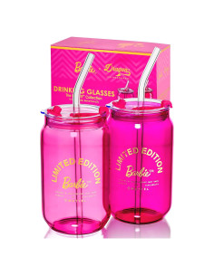 Vasos de Cristal Dragon Glassware x Barbie - Set de 2