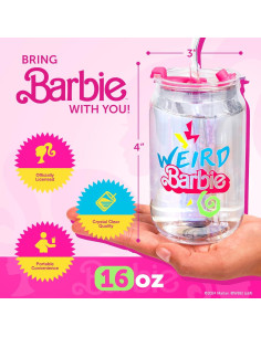 Tazas de Vidrio Dragon Glassware Barbie Rara - Set de 2 2