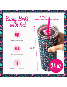 Vaso Térmico Dragon Glassware Barbie 24 oz Navidad 2