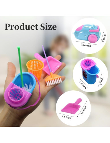 Juego de Limpieza para Casa de Muñecas DoubleWood 9 Piezas