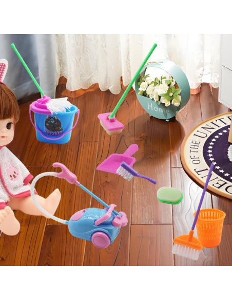 Juego de Limpieza para Casa de Muñecas DoubleWood 9 Piezas
