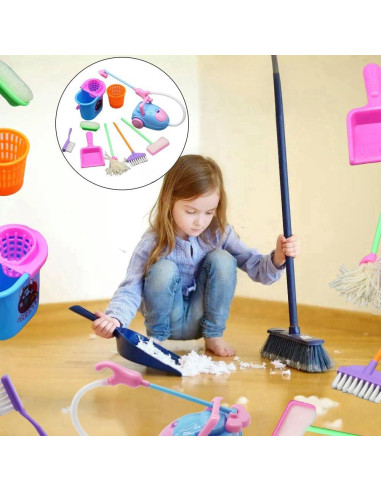 Juego de Limpieza para Casa de Muñecas DoubleWood 9 Piezas